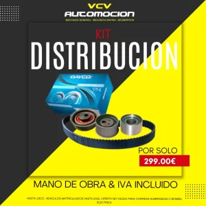 KIT DE DISTRIBUCION BOMBA DE AGUA ANTICONGELANTE MANO DE OBRA IVA INCLUIDO (19)